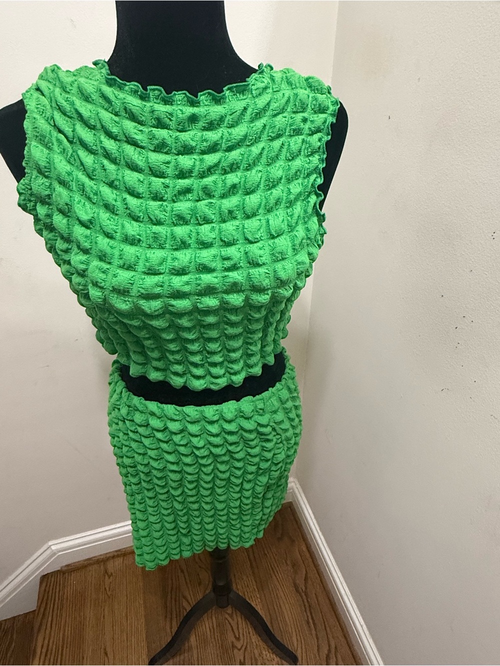 Textured Green Two-Piece Set